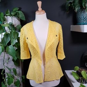 Yellow Lace Summer Jacket